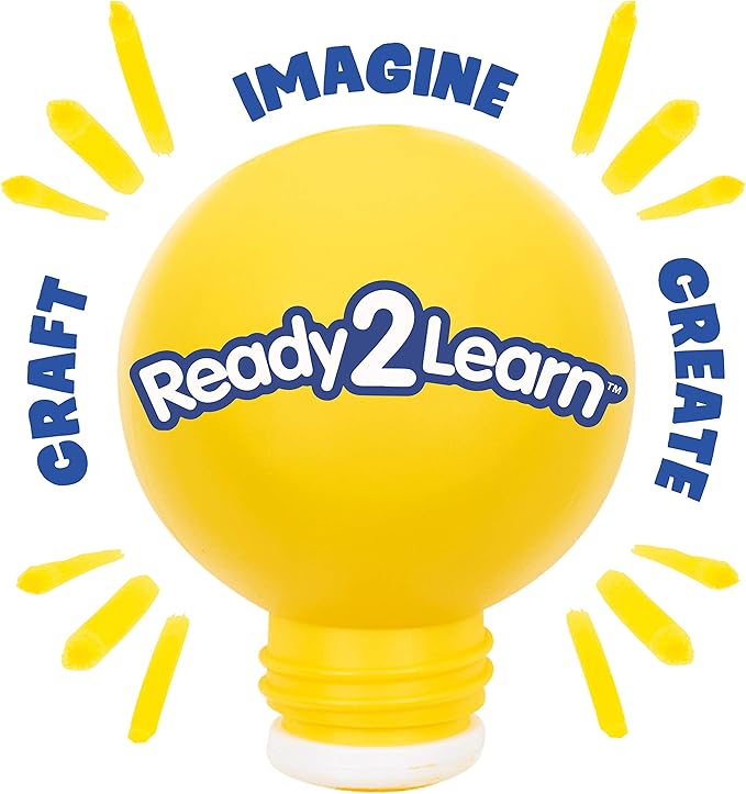 READY 2 LEARN Paint and Dough Explorers | 4 Patterns | Set 1 | Original Colors | Chunky Texture Rollers for Kids | Paint, Ink and Play Dough Accessories