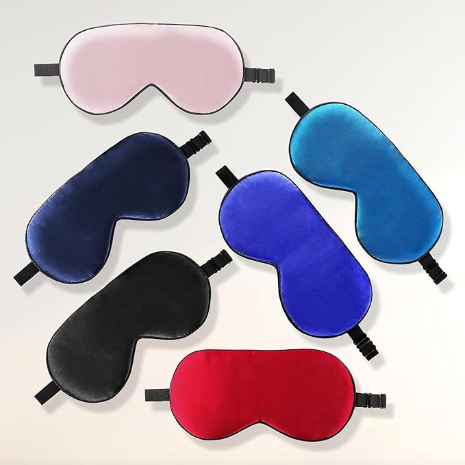 ZIMASILK 100% Mulberry Silk Sleep Mask with Adjustable Strap, Super-Smooth Soft Natural Silk Eye Mask for Sleep, Multiple Color Options (Pink)