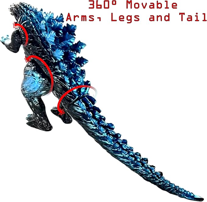 TwCare Godzilla vs. Kong Toy Action Figure: King of The Monsters, Movie Series Movable Joints Soft Vinyl, Travel Bag