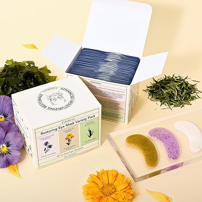 Under Eye Patches For Puffy Eyes and Dark Circles, Soothing Hydrating Eye Mask with Calendula, Green Tea, Retinol, Undereye Bags Skin Care - Mothers Day Gifts for Mom (30 Pairs)