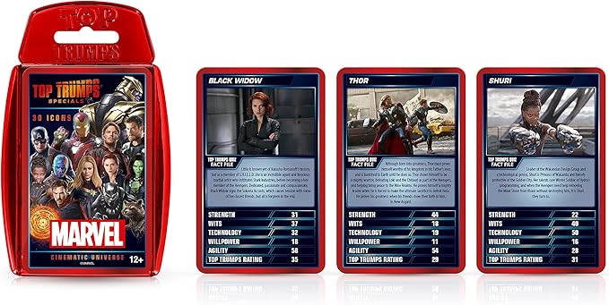 Top Trumps Card Game Marvel - Family Games for Kids and Adults - Learning Games - Kids Card Games for 2 Players and More - Kid War Games - Card Wars - for 6 Plus Kids
