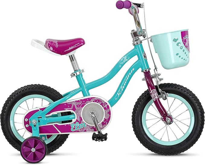 Schwinn Elm and Koen Bike or Balance Bike, 12-18 Inch Bike for Kids Ages 2-13, Black, Blue, Red, Teal, Pink or Purple, SmartStart Ergonomic Design, Adjustable Seat Grows with Child, Training Bicycle