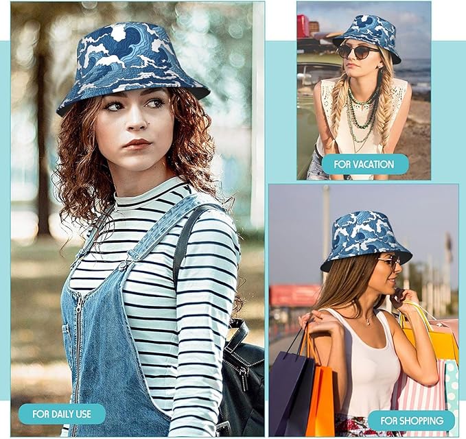 Bucket Hats Fashion Sun Cap Packable Outdoor Fisherman Hat for Women and Men