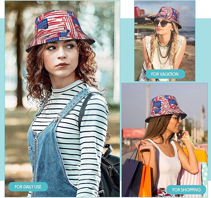 Bucket Hats Fashion Sun Cap Packable Outdoor Fisherman Hat for Women and Men