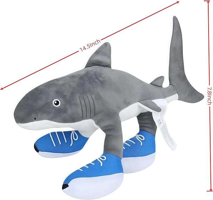 Italian Brainrot Inspired Plush Toy 14.5Inches Plush Soft Stuffed Meme Dolls for Collectors, Aesthetic Décor & Funny Gift Ideas, Unique Gift for Kids & Adults-Tralalero Tralala