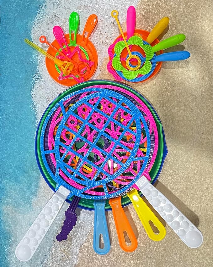 Giant Bubble Wands, Big Bubble Wands Toys Set with Tray Bulk Funny Bubbles Maker for Kids Toddlers Adults Summer Outdoor Activities Birthday Gifts Bubble Party Favors, 22 Pcs