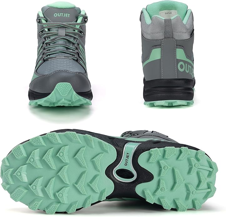 Women's Waterproof Hiking Boots Lightweight Comfortable Non-Slip Outdoor Walking Trekking Trails Boot