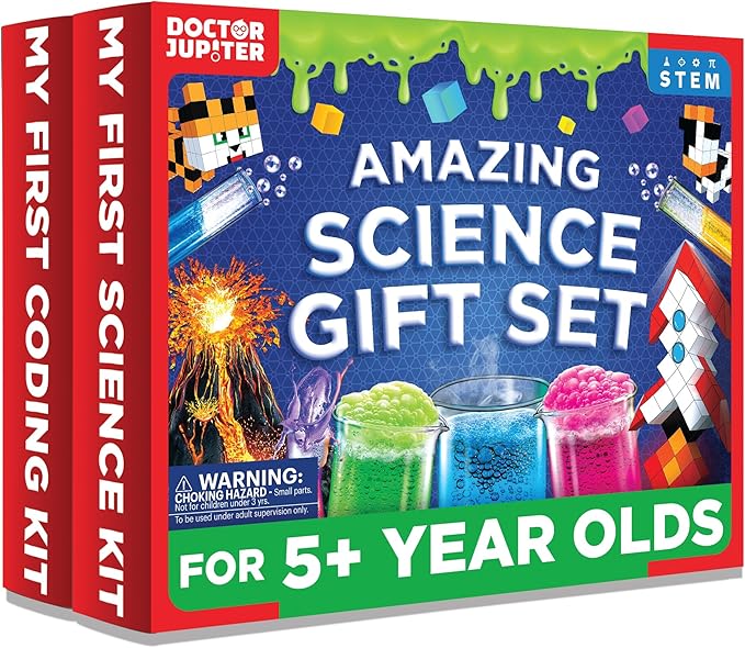Doctor Jupiter Amazing Science Gift Set |Set of ‘My First Science Kit’, ‘My First Brain Craft’ for Kids Ages 5+ |Birthday Gift Ideas, STEM Learning & Educational Toys for 5-6-7-8 Year Old Boys & Girls