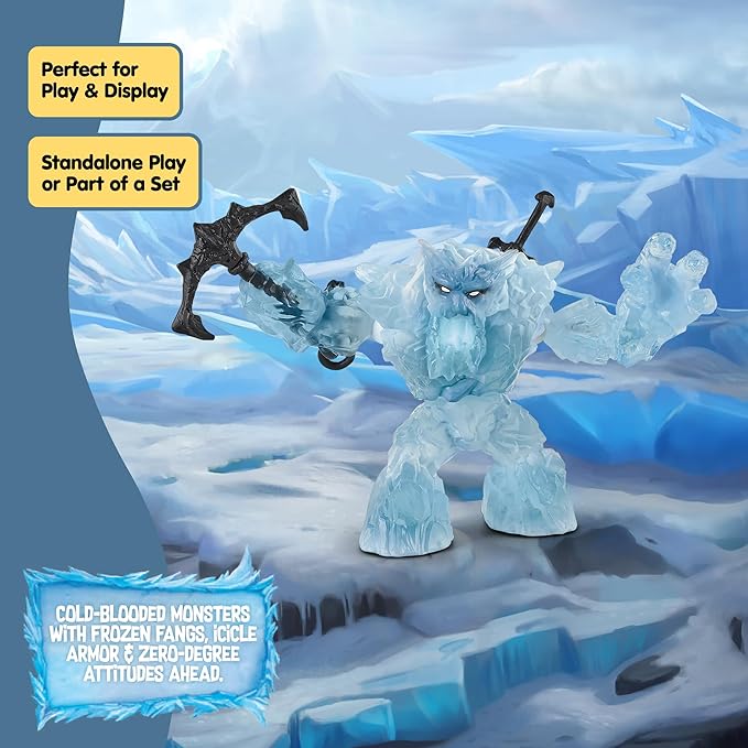 Schleich Eldrador Creatures - 2 PC, 8" Ice Monster and Weapons Toy Set - Movable Monster Action Figure for Boys and Girls - Fantasy Rock Beast Figurine - Durable Creature - Fun Toys for Kids Ages 7+