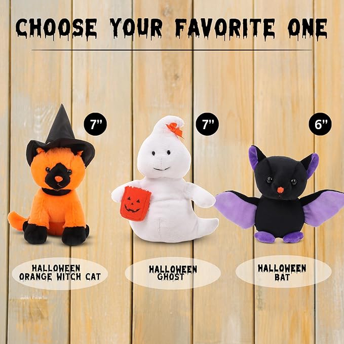 Spooky Halloween Ghost Stuffed Animal - Hauntingly Adorable Soft Ghost Plush Toy - Perfect Halloween Decor & Gift for All Ages - Limited Edition Collectible - 7 inch (Haunting Ghost)