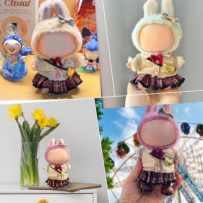 Clothes Fit for 17CM Doll, Fashion Doll Clothes Outfit Set Cute Theme Designer Toys Dress Accessories for Collector Fans Display (Uniform Set)
