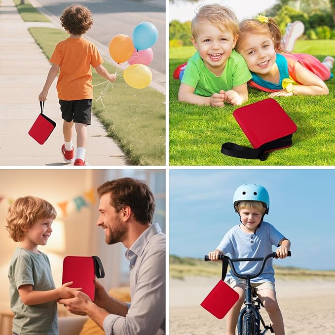 1 Pocket Card Binder – Collectible Trading Card Album, Single Card Holder with 20 Pages, Holds 40 Cards, Side-Loading Mini Binder for TCG, MTG, Sports, Baseball, Football, Small Sports Card Book,Red