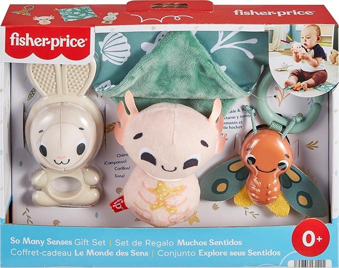 Fisher-Price Baby Toys So Many Senses Set, 4 Sensory Activities for Developmental Play for Newborns Ages 0+ Months
