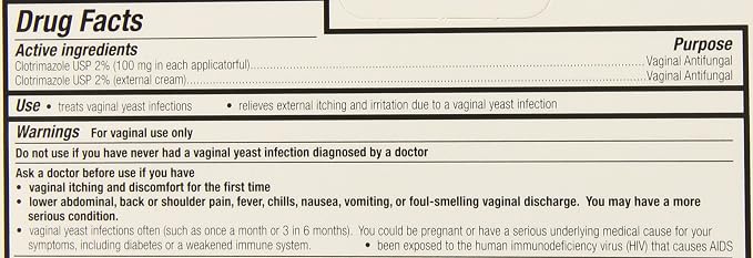 Clotrimazole 3 Day Vaginal Cream 0.74 Oz, 3 dosages