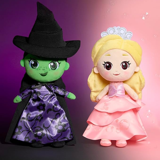 WICKED Universal Small 14-inch Plush Glinda Doll, Amazon Exclusive, Easter Basket Fillers, Gifts, Presents, Toy for Fans, Collectors, Teens, Girls, Kids, Ages 3 and Up