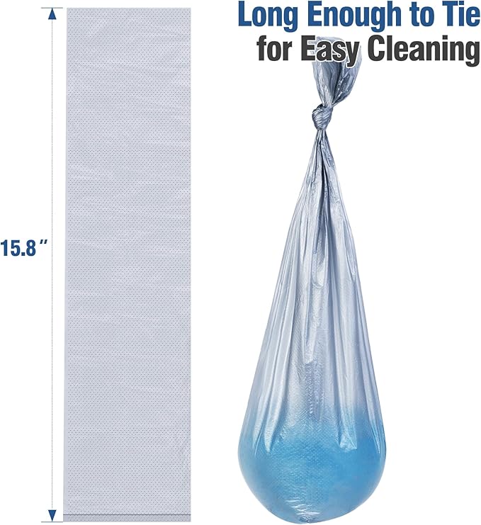 Potty Liners for Portable Toilet 75-count, 16.2"*15.8" Universal-Fit Travel Bags, Disposable Liners for Toddlers, Leak-proof Bags for Outdoor Use and Training