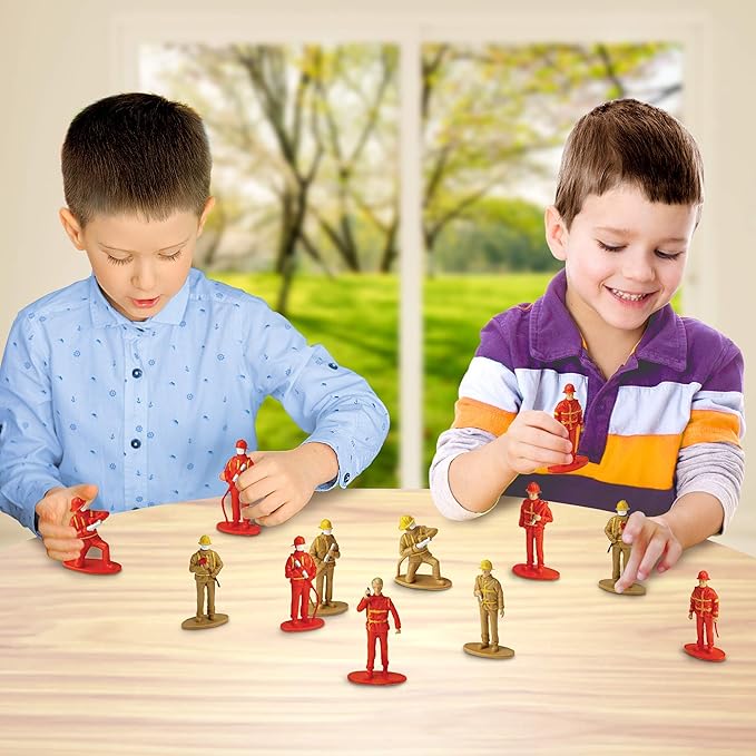 ArtCreativity 2.5 Inch Mini Fireman Figurines for Kids- Set of 12- Free Standing Firefighter Toys Figures- Birthday Party Favors for Boys and Girls, Goody Bag Fillers, Cake Toppers and Decorations