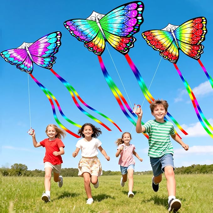 Kite for Kids Ages 4-8 8-12 & Adults, Shark & Dragon & Unicorn & Butterfly Kites Flying Toys, Easy to Fly Big Kite with 328FT String Easter Gift for Boys Girls Beach Park Outdoor Party Activities
