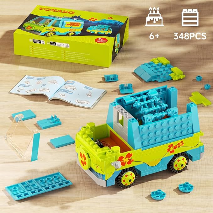 Classic Children Adventure Movie Car Building Blocks Toys, Mysterious Toy Car Compatible with Lego, Toy Set for Movie Fans, Ideal Gift for Kids Boys and Girls 6 Years and Up