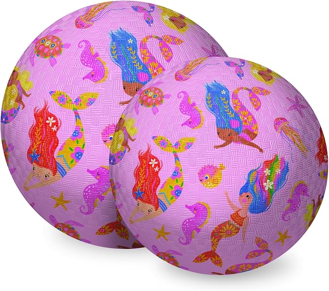 Crocodile Creek Playground Ball - Durable Rubber Ball for Kids Ages 3 and Up - Bouncy Inflatable Ball for Kickball, Indoor Games, and Outdoor Sports - PVC-Free