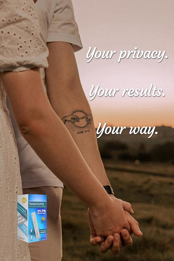 Vasectomy At Home Test Kit, Private Fast Accurate Post Vasectomy Sperm Check, Easy Operation Quick Read Results 2 Tests