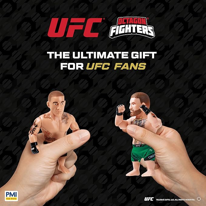 UFC 4.5-Inch Articulated Action Figure – Alex Pereira with Accessories | Official UFC Collectible by PMI | 1 Pack Window Box | 4 Fighters to Collect
