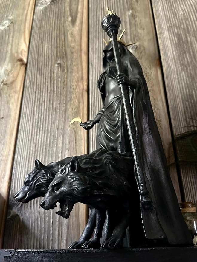 Cracker Barrel Tree Witch Statue – Halloween Resin Figurine | Retro Magician Decor | Dark Fantasy Ornament | Nib Festival Collectible (Goddess 6.2in)