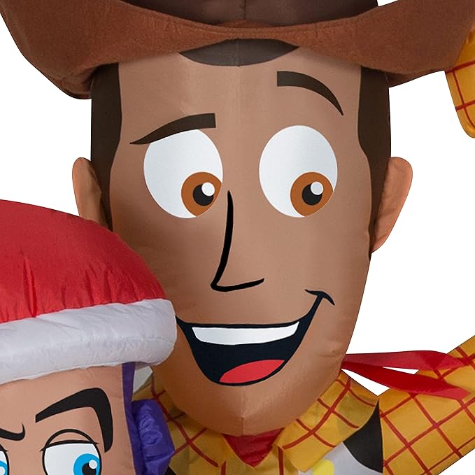 Gemmy Christmas Airblown Inflatable Toy Story w/Sleigh Scene Disney, 5 ft Tall, Multi