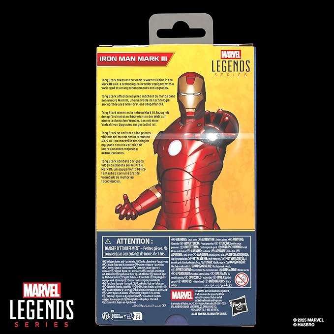 Marvel Legends Series Iron Man Mark III, Iron Man Movie Collectible 6-Inch Scale Action Figure Toy