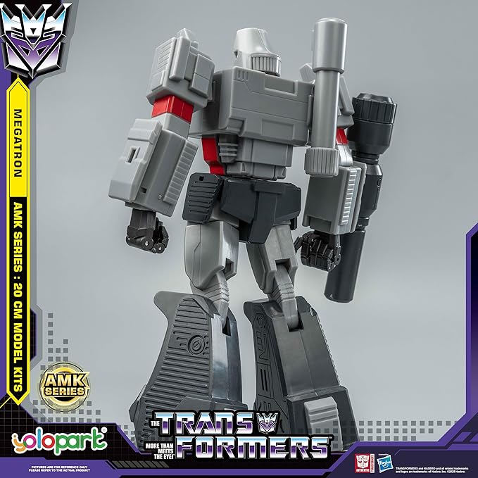 YOLOPARK Transformers Toys G1 Action Figures,AMK Series 7.87 Inch Highly Articulated Optimus Prime,Megatron Transformer Toys for Adults Boys Girls,No Converting