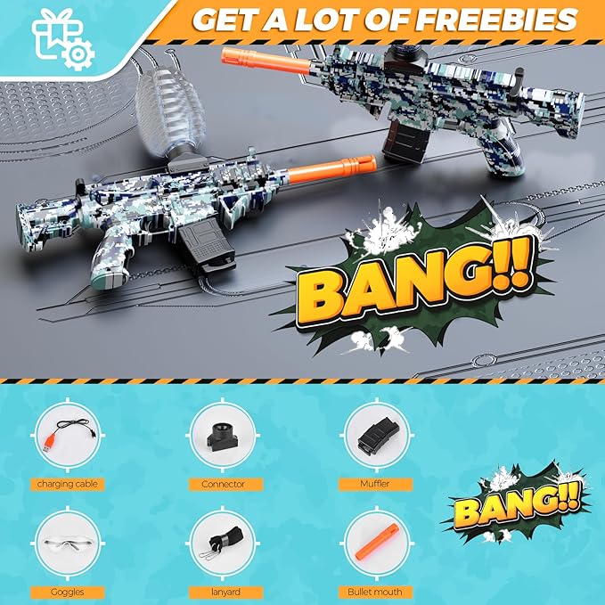 JANNIRESS Electric Blaster Toys Eco-Friendly Splatter Ball Blaster,Automatic Outdoor Games Toys for Activities Team Game