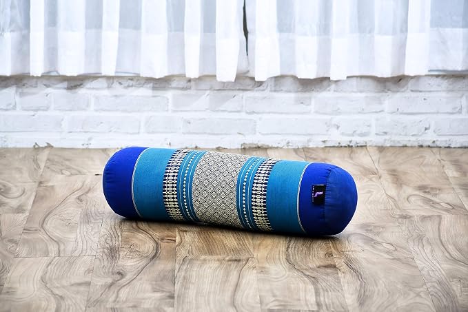 Leewadee Small Yoga Bolster – Shape-Retaining Cervical Neck Roll, Tube Pillow for Comfortable Reading, Kapok Filling, 22 x 6 x 6 inches