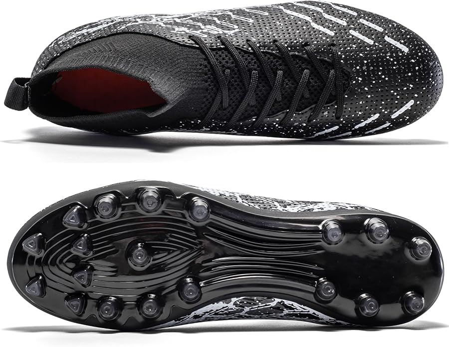 Kids Slip On Soccer Cleats for Boys Girls Youth Training Football Shoes