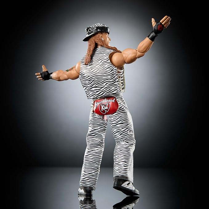 Mattel WWE Ultimate Edition Action Figure & Accessories Set, Shawn Michaels 6-inch Collectible with Swappable Heads & Hands, 30 Articulation Points (Amazon Exclusive)