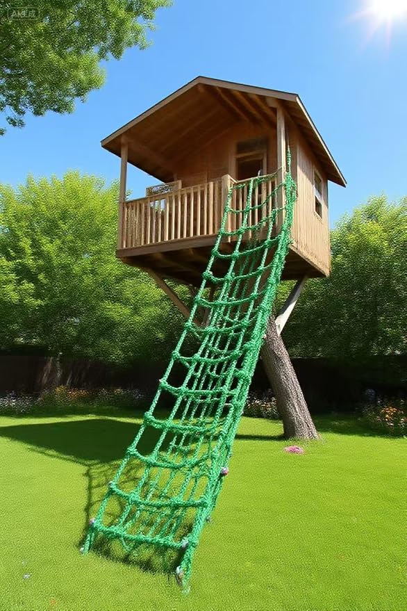 Heavy-Duty Climbing Net for Kids & Adults 600lb Capacity, (3ft-6ft), Premium Polyester Rope with 0.47" Thickness Safety Net for Playgrounds, Balconies