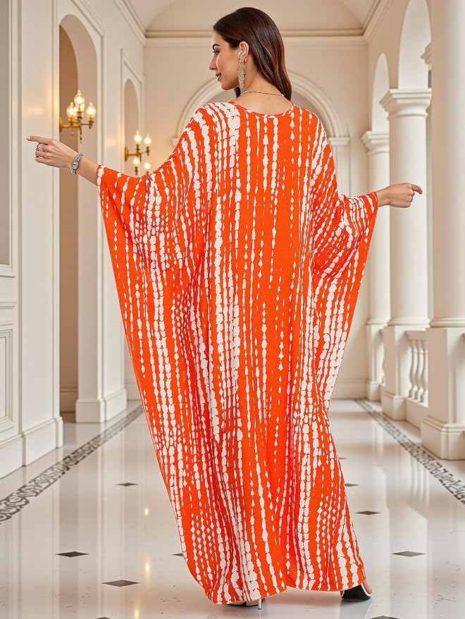 Mumu Dresses for Women Plus Size, Bohemian Kaftan Beach Cover Up Long Maxi Nightgown Soft Loungewear