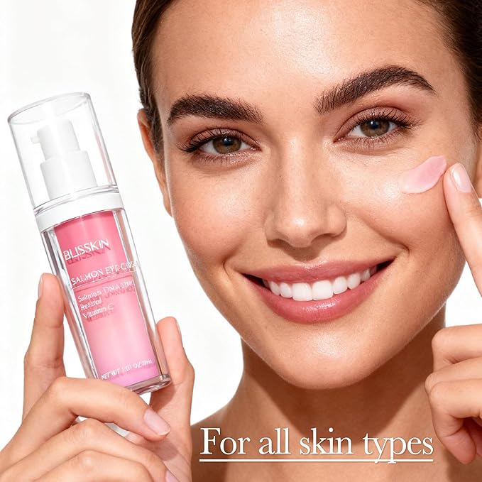 Salmon DNA PDRN & Pink Peptide Eye Cream A Soothing Moisturizer Improves Uneven Skin Tone, Formulated With Peptides, Niacinamide, and Vitamin E for Hydrated, Calm Skin, 30ml