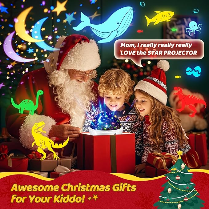 Baby Sensory Toys for Autism | 3HD Films & 31 Colors & 360° Rotate & 3 Brightness Baby Gifts for Boys Toys for 1 Year Old Boys Sensory Light Girl Gifts