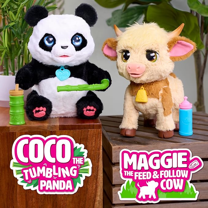 Just Play furReal Coco The Tumbling Panda, 10.5 Inch Interactive Panda Toy, for Boys and Girls, Ages 4 and Up
