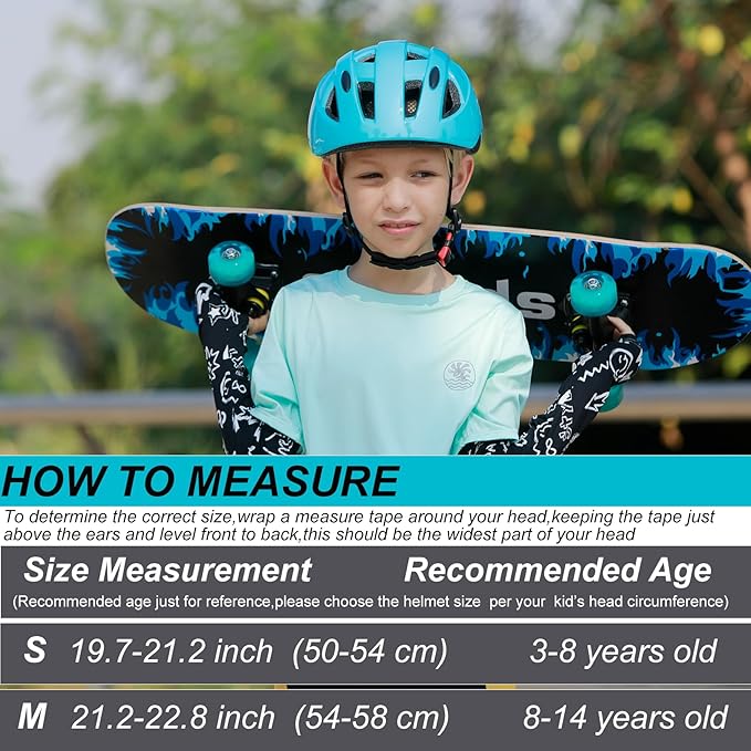 Kids Bike Helmet,2 Sizes Adjustable for Youth Child Boys & Girls Ages 3-5-8-14,Ventilation and Multi-Sport for Bicycle Skate