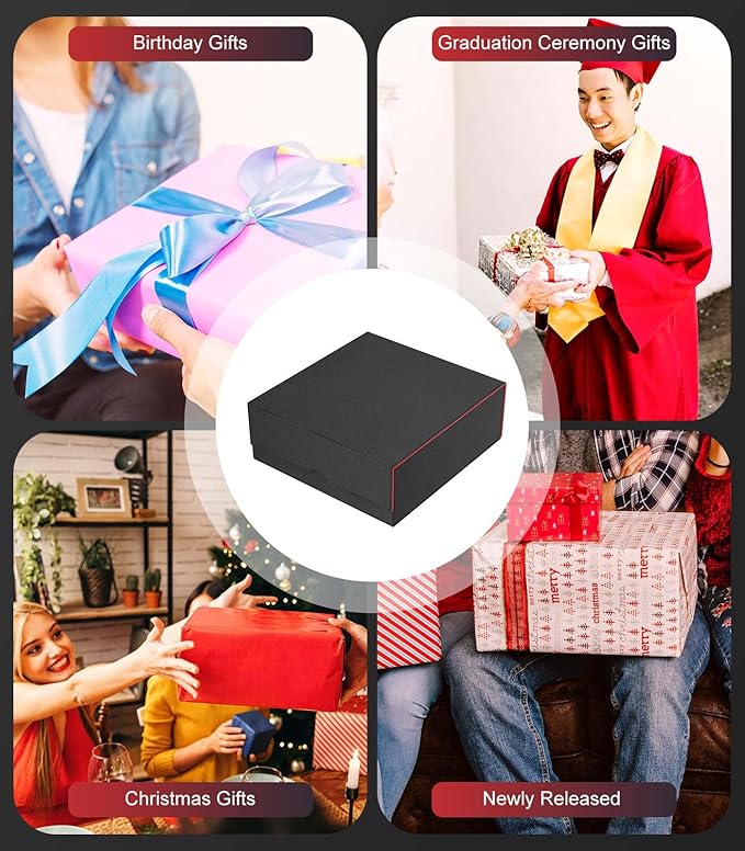 MoKo Trading Card Storage Box, 3000+ MTG Deck Box with 24 Colorful Dividers & 4 Card Supporters, Commander Card Deck Case Fits for Magic Game Cards, YugiOh, TCG, PTG and Sport Cards, Black Red