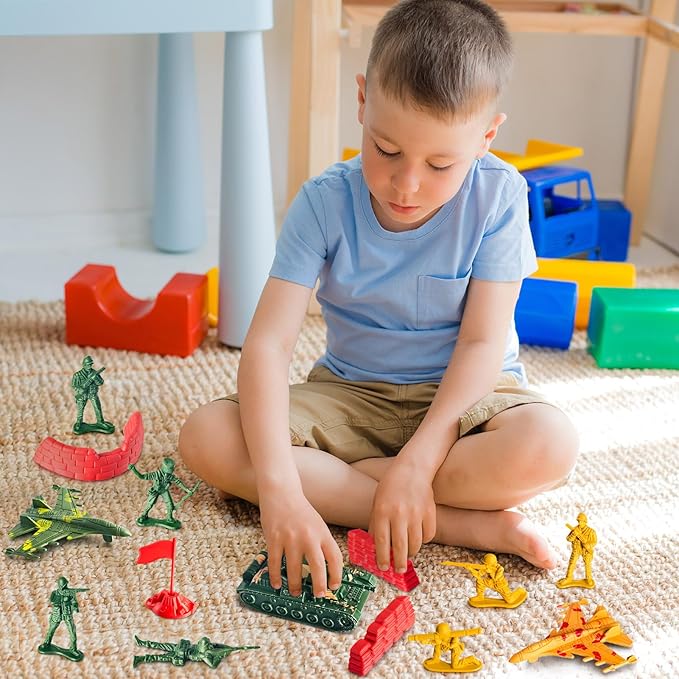 Plastic Army Men Action Figures Toy Soldiers Military Play for Kids Boys Birthday Gifts Idea