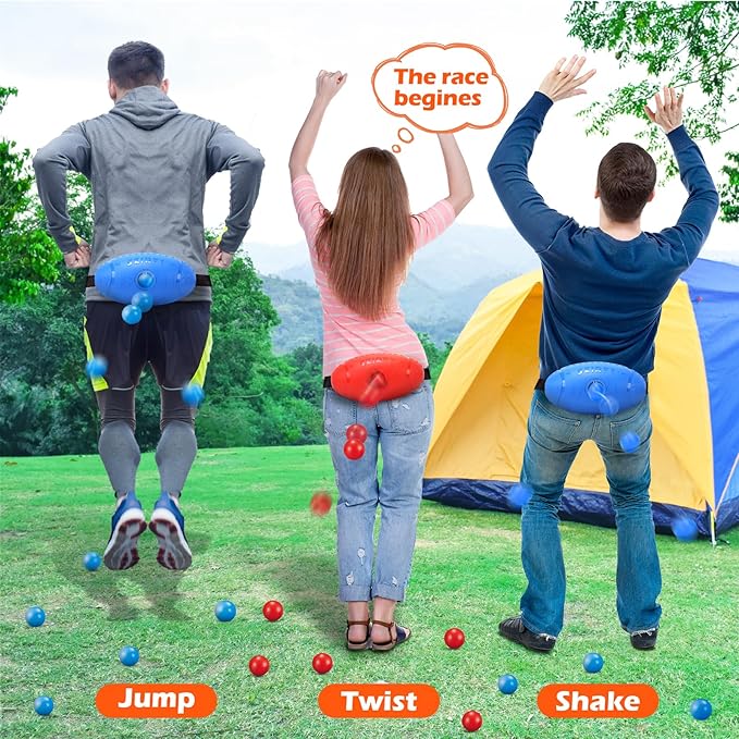 Skirfy Party Shaking Swing Balls Game Set for Kids Adults,Backyard Family Toy with 40 Balls, Birthday Halloween Games Outdoors Indoors Bachelorette Party Games for Boys and Girls Age 5 6 7 8 9+