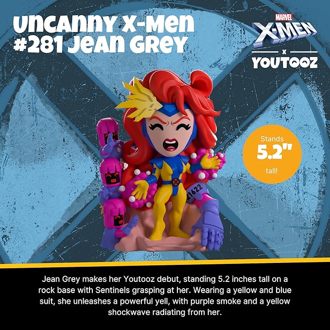 Youtooz X-Men Uncanny #281: Jean Grey 5.2" Inch Vinyl Figure, Collectible Uncanny #281: Jean Grey from X-Men Collection