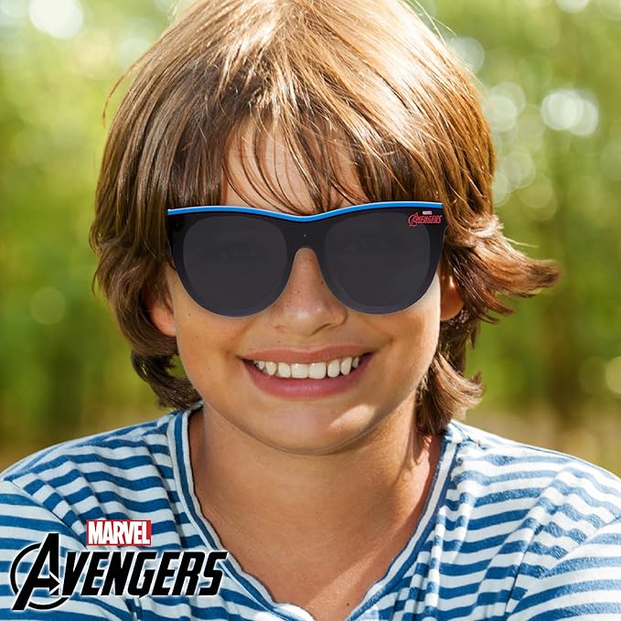 ARKAID Marvel Kids Sunglasses | Iron Man & Captain America Dress-Up Accessories | UV400 | One Size Fits Most Kids
