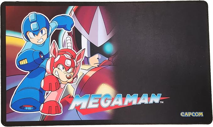 Megaman KV3 Playmat, Multi-Functional playmat Serves as Surface for Gaming Comfort and as a Protective Layer for Your Cards, Game Pieces and Table, Made from neoprenepolyester Fabric