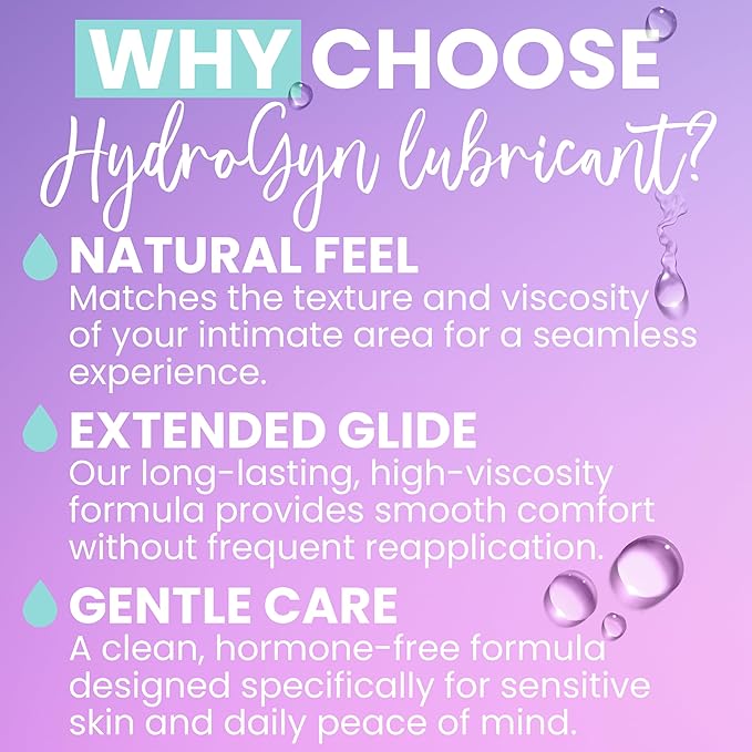 Hydro GYN Vaginal Moisturizer | Long Lasting for Intimacy & Vaginal Dryness | Hyaluronic Acid | Hormone Free | Pre and Post Menopausal | 4 oz Tube Includes Reusable Applicator (Pack of 2)