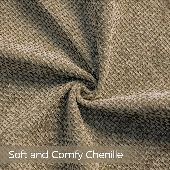 a moment Brown Chenille Throw Pillow Covers 24x24 Inch Pack of 2 Modern Decorative Throw Pillow Cases Farmhouse Cross Covers Home Decor for Sofa Bedroom Living Room