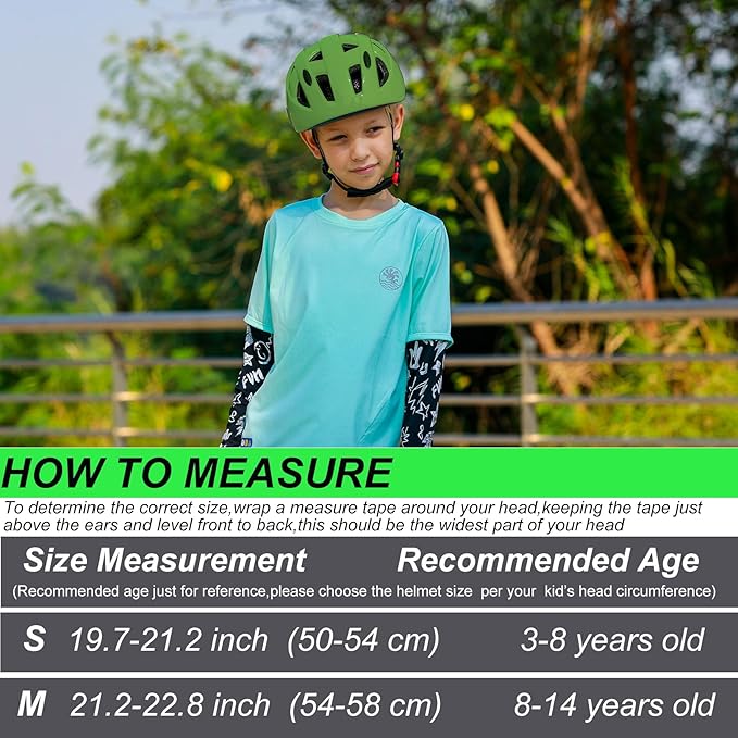 Kids Bike Helmet,2 Sizes Adjustable for Youth Child Boys & Girls Ages 3-5-8-14,Ventilation and Multi-Sport for Bicycle Skate