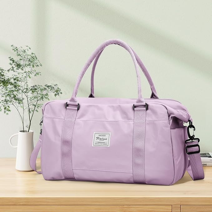 Travel Duffel Bag, Carry On Overnight Weekender Bags for Women | Travel Bag with Wet Pocket & Trolley Sleeve, For Spirit Airlines 18x14x8 Personal Item Bag